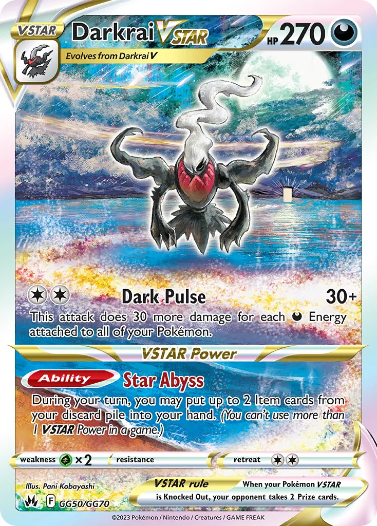 Darkrai VSTAR Crown Zenith Galarian Gallery GG50