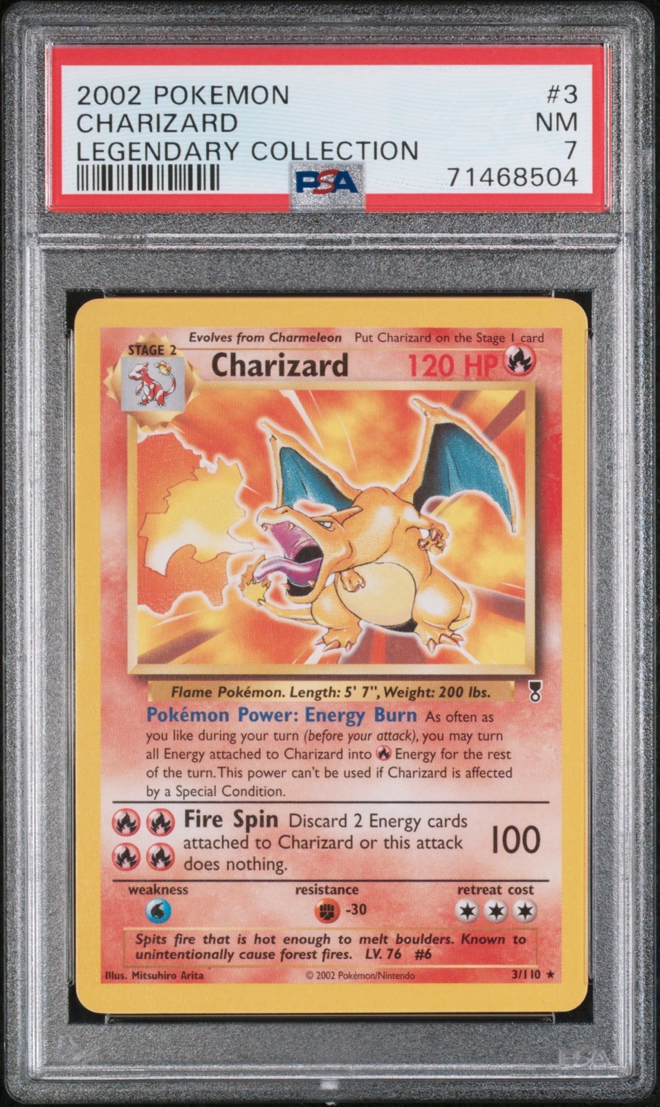 PSA 7 Charizard Legendary Collection